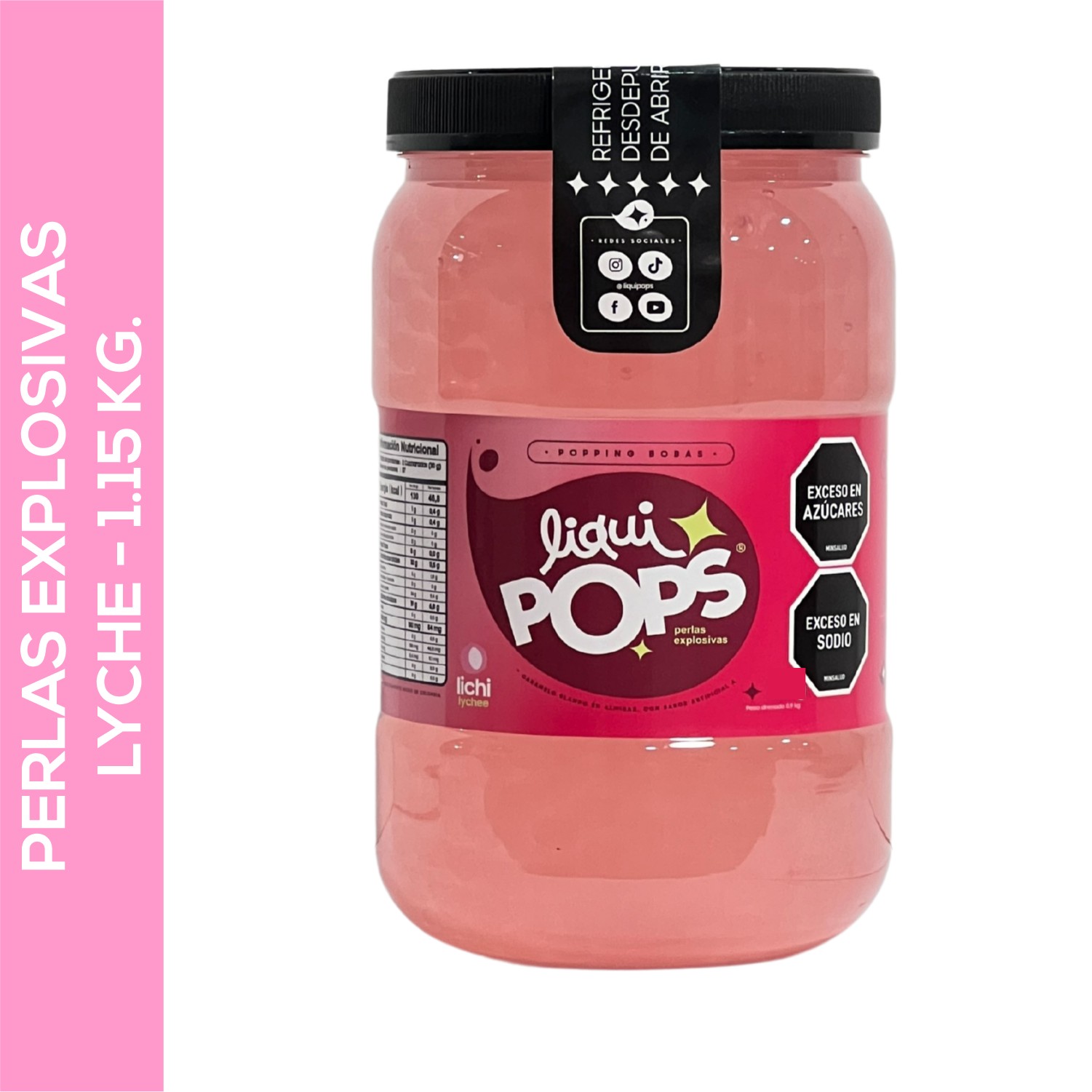 LiquiPops — perlas explosivas liquipops sabor a lyche x 1150 gr